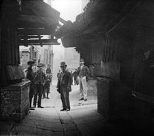 The Shambles, Chesterfield, Derbyshire, c1887. Creator: Unknown