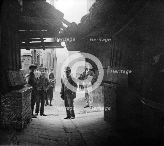The Shambles, Chesterfield, Derbyshire, c1887. Creator: Unknown.