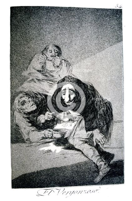 'The Shamefaced One', 1799. Artist: Francisco Goya