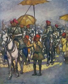 The Shan Chiefs Retainers at the Native Review 1903. Artist: Mortimer L Menpes