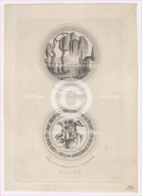 The shade of Napoleon visiting his tomb, ca. 1831., ca. 1831. Creator: Anon.