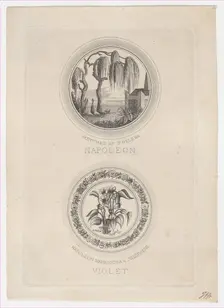 The shade of Napoleon visiting his tomb, ca. 1831., ca. 1831. Creator: Anon