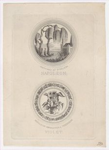 The shade of Napoleon visiting his tomb, ca. 1831., ca. 1831. Creator: Anon