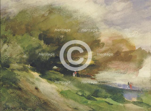 The Shaded Walk, 1927. Creator: William Henry Holmes.