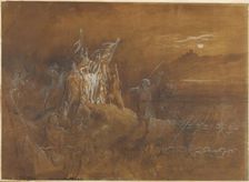 The Shades of French Soldiers from the Past Exhort the Army to Victory on the Rhine, c. 1870. Creator: Gustave Doré