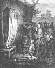 'The shadow show; A Cruise to Soo-chow 1875. Creator: Lindley, Augustus Frederick