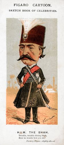 The Shah of Persia, 19th century.Artist: Faustin