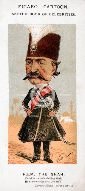The Shah of Persia, 19th century.Artist: Faustin