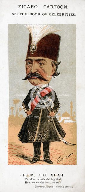 The Shah of Persia, 19th century.Artist: Faustin