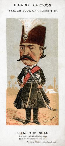 The Shah of Persia, 19th century.Artist: Faustin