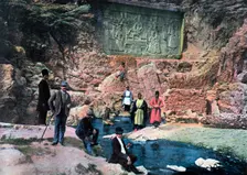 The Shah of Persia and his children, c1890.Artist: Gillot