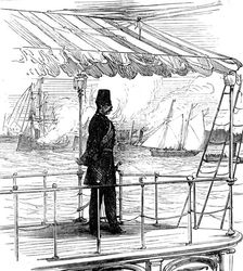 The Shah's last look at England, 1873. Creator: Unknown