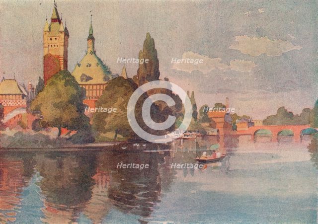 'The Shakespeare Memorial Theatre, Stratford On Avon', c1905. Artist: Buddig Anwylini Pughe.