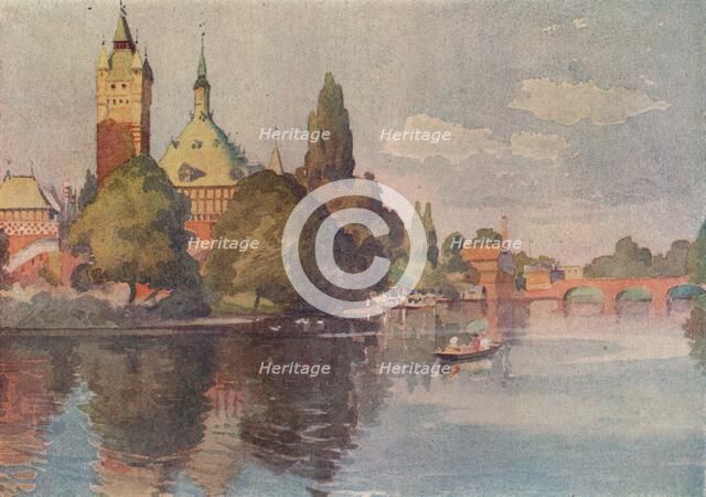 'The Shakespeare Memorial Theatre, Stratford On Avon', c1905. Artist: Buddig Anwylini Pughe.