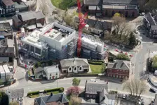 The Shakespeare North Playhouse under construction, Knowsley, 2021. Creator: Damian Grady
