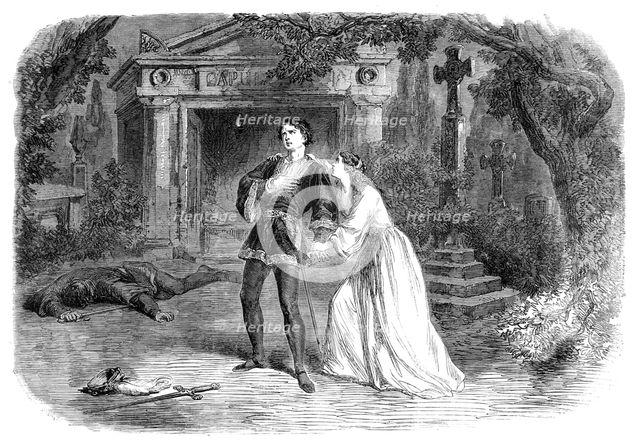 The Shakspeare Commemoration at Stratford-On-Avon: scene from "Romeo And Juliet"..., 1864.  Creator: Unknown.