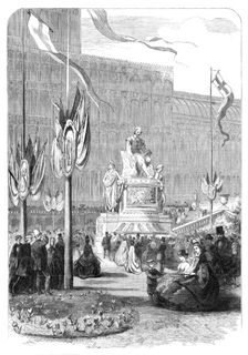 The Shakspeare Commemoration in London: monument of Shakspeare at the Crystal Palace, 1864. Creator: Unknown