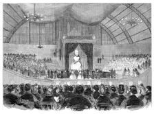 The Shakspeare Commemoration in London: unveiling a bust of Shakspeare..., Agricultural Hall, 1864. Creator: Unknown