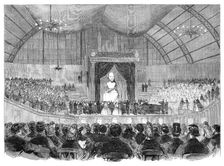 The Shakspeare Commemoration in London: unveiling a bust of Shakspeare..., Agricultural Hall, 1864. Creator: Unknown