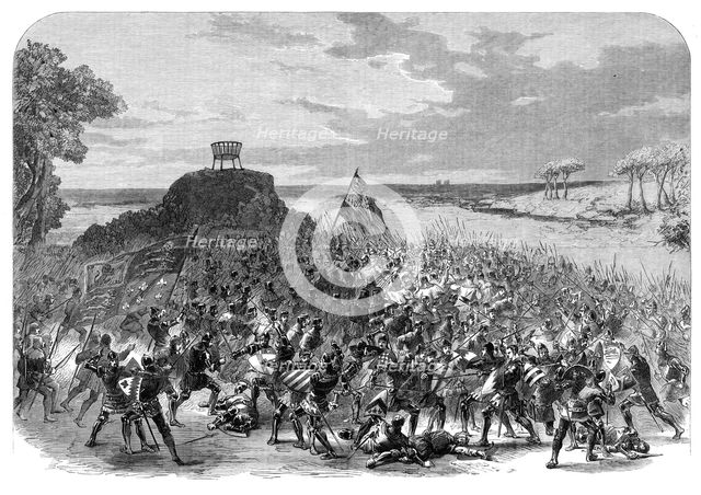 The Shakspeare Commemoration: scene from..."King Henry IV.", Part I, played at Drury Lane..., 1864. Creator: Unknown.