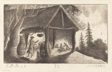 The Shed with Children Fighting, 1862. Creator: Emmanuel Phélippes-Beaulieu