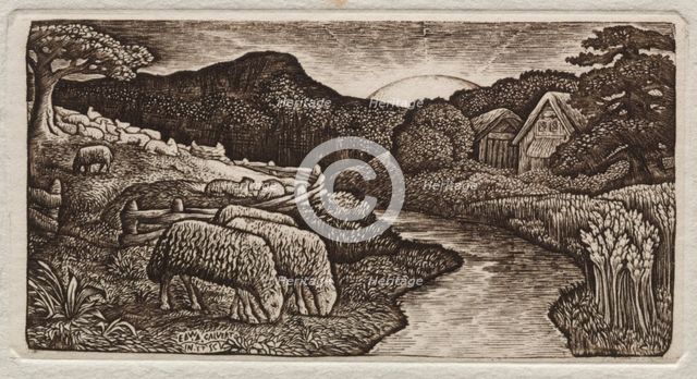 The Sheep of His Pasture, 1828. Creator: Edward Calvert (British, 1799-1883).