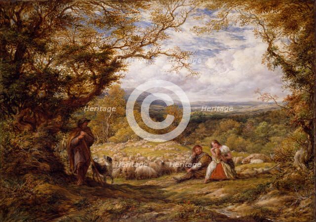 The Sheep Drive, 1863. Creator: John Linnell the Elder.