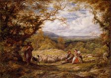 The Sheep Drive, 1863. Creator: John Linnell the Elder