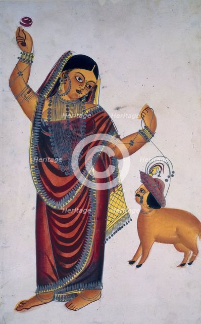 The sheep lover, 1865. Creator: Anon.