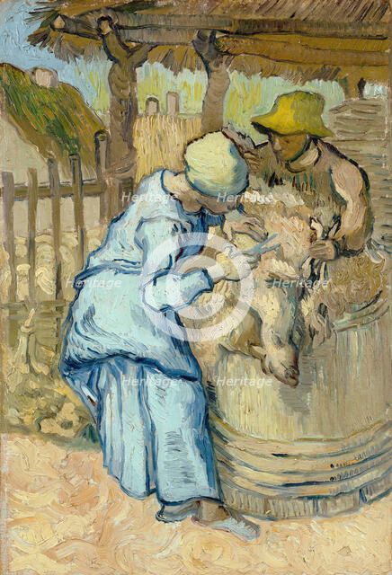 The sheep-shearer (after Millet), 1889. Artist: Gogh, Vincent, van (1853-1890)