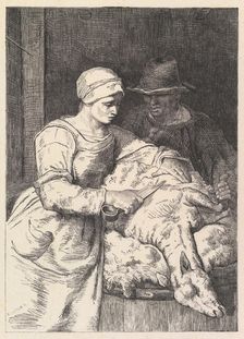The Sheepshearer, 19th century. Creator: Henry Linton