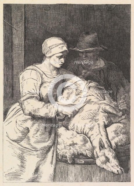 The Sheepshearer, 19th century. Creator: Henry Linton.