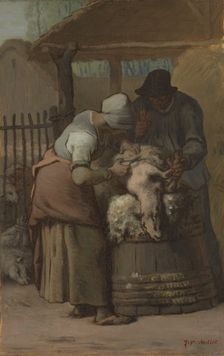 The Sheepshearers, 1857/61. Creator: Jean Francois Millet