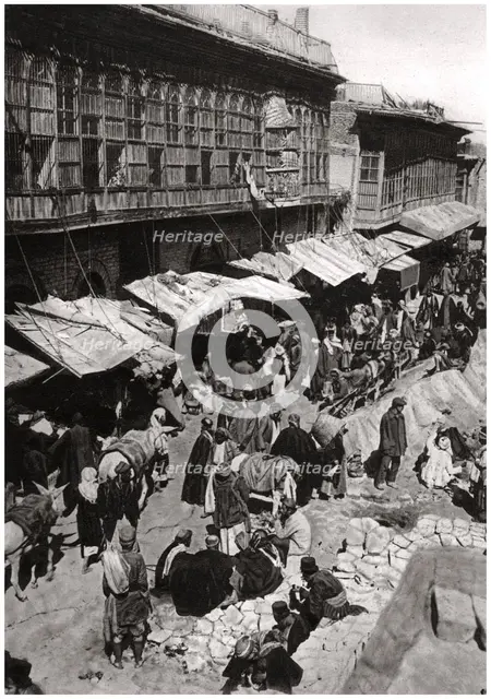 The Sheikh Gazal Market in Ashar, Basra, Iraq, 1925.Artist: A Kerim