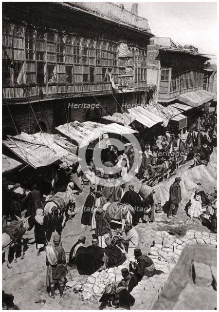 The Sheikh Gazal Market in Ashar, Basra, Iraq, 1925.Artist: A Kerim