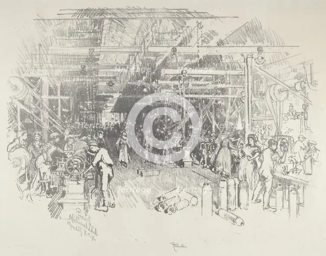 The Shell Factory, 1916. Creator: Joseph Pennell.
