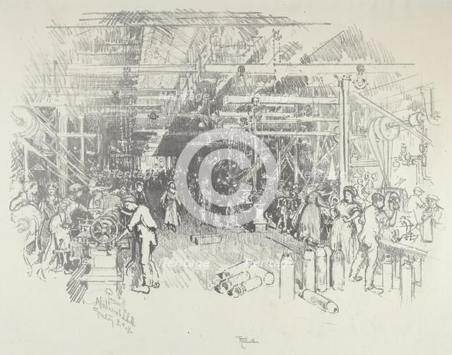 The Shell Factory, 1916. Creator: Joseph Pennell.