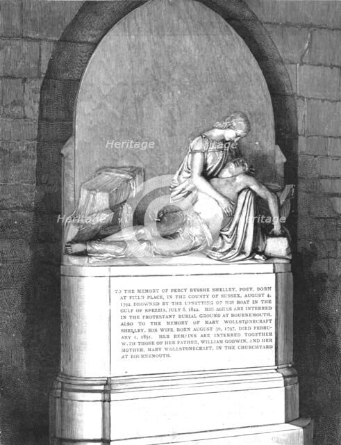 ''The Shelley Memorial at Christchurch, near Bournemouth', 1890. Creator: Unknown.