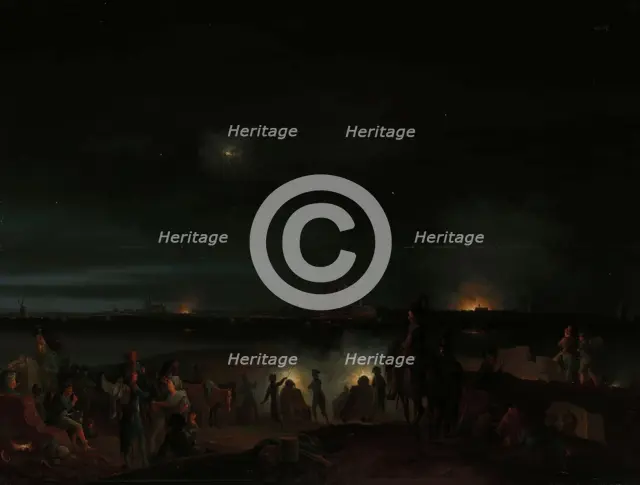 The Shelling of ’s-Hertogenbosch by the French, 1800. Creator: Josephus Augustus Knip.