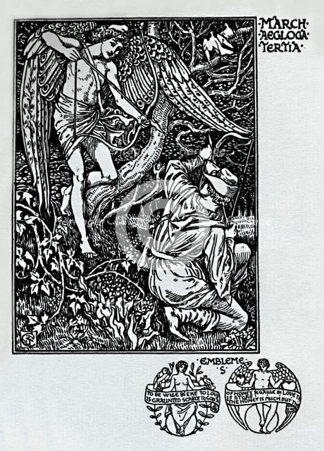 'The Shepheard's Calendar - March', 1898, (1923). Artist: Walter Crane.