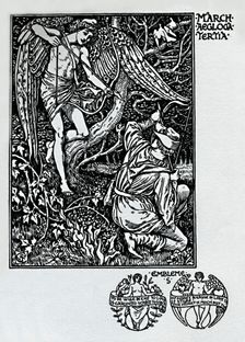 The Shepheard's Calendar - March 1898, (1923). Artist: Walter Crane