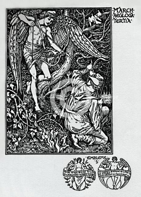 'The Shepheard's Calendar - March', 1898, (1923). Artist: Walter Crane.