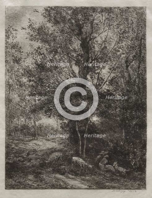 The Shepherd and the Shepherdess, 1874. Creator: Charles François Daubigny (French, 1817-1878).