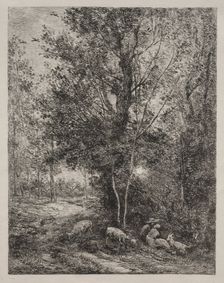 The Shepherd and the Shepherdess, 1874. Creator: Charles François Daubigny (French, 1817-1878)