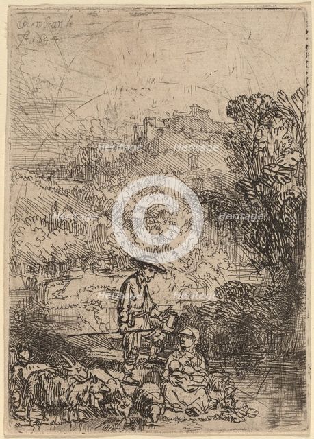 The Shepherd and His Family, 1644. Creator: Rembrandt Harmensz van Rijn.