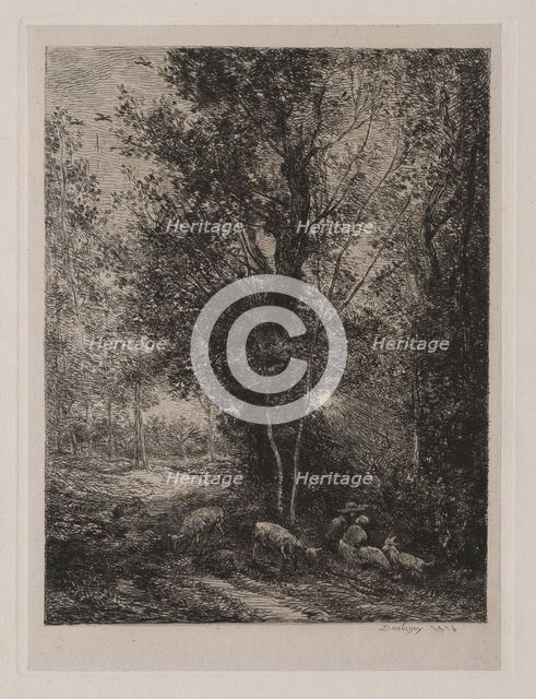 The Shepherd and Shepherdess , 1874. Creator: Charles François Daubigny (French, 1817-1878).