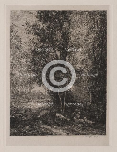 The Shepherd and Shepherdess , 1874. Creator: Charles François Daubigny (French, 1817-1878).