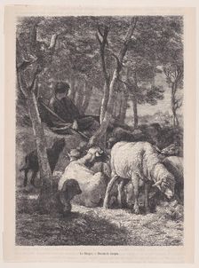 The Shepherd, from "Le Magasin Pittoresque", ca. 1852. Creator: François Rouget
