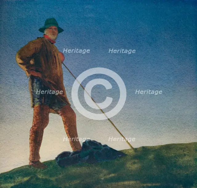 'The Shepherd hears the Guns at Dawn', c1910, (c1932). Artist: William Blamire Young.