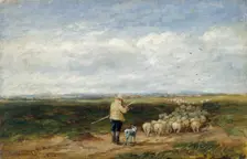 The shepherd:Return of the flock 1850. Creator: David Cox the Elder